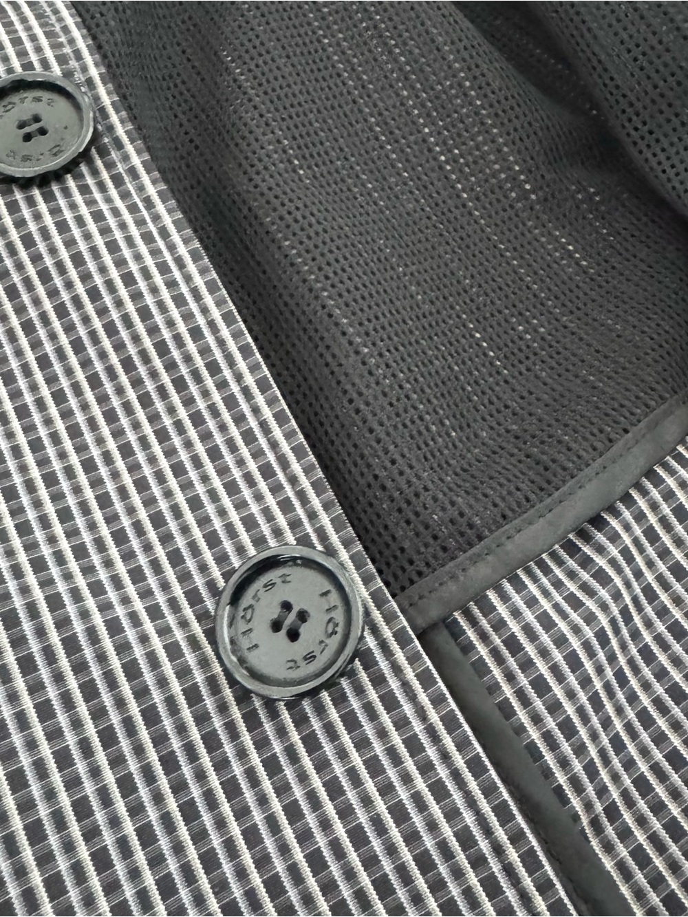 Hörst Düsseldorf Men’s Mac Style Rain Coat In Gray Micro Check - Size M - New - Picture 6 of 9